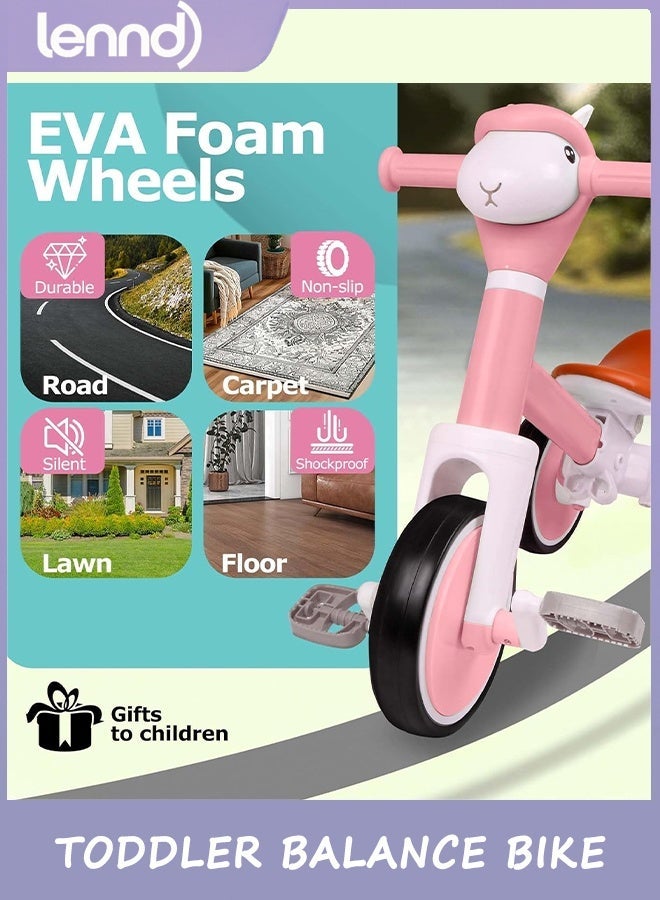 LENND Toddler Balance Bike with Light & Music, Tricycle for Toddlers 1-5 Year Olds, Toddler Tricycle for Boys Girls, Kids Bicycle with Removable Pedal, Birthday Gifts for 1 2 3 4 5 Year - Image 4